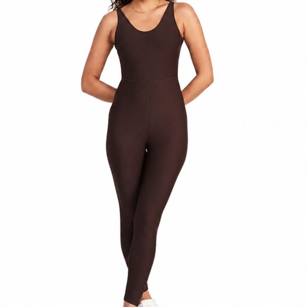 Old Navy NWT Womens XXL PowerSoft French Roast Open Back Active Jumpsuit